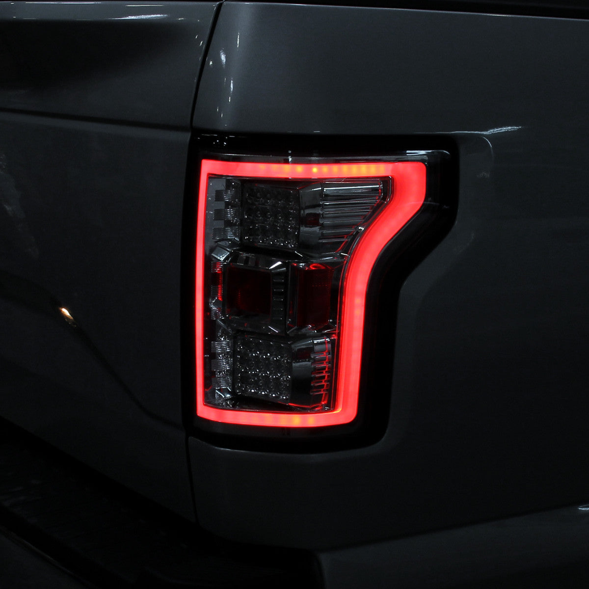 Spec-D Tuning - 2015-2017 Ford F-150 Chrome LED Tail Lights - LT-F15015CLED-TM