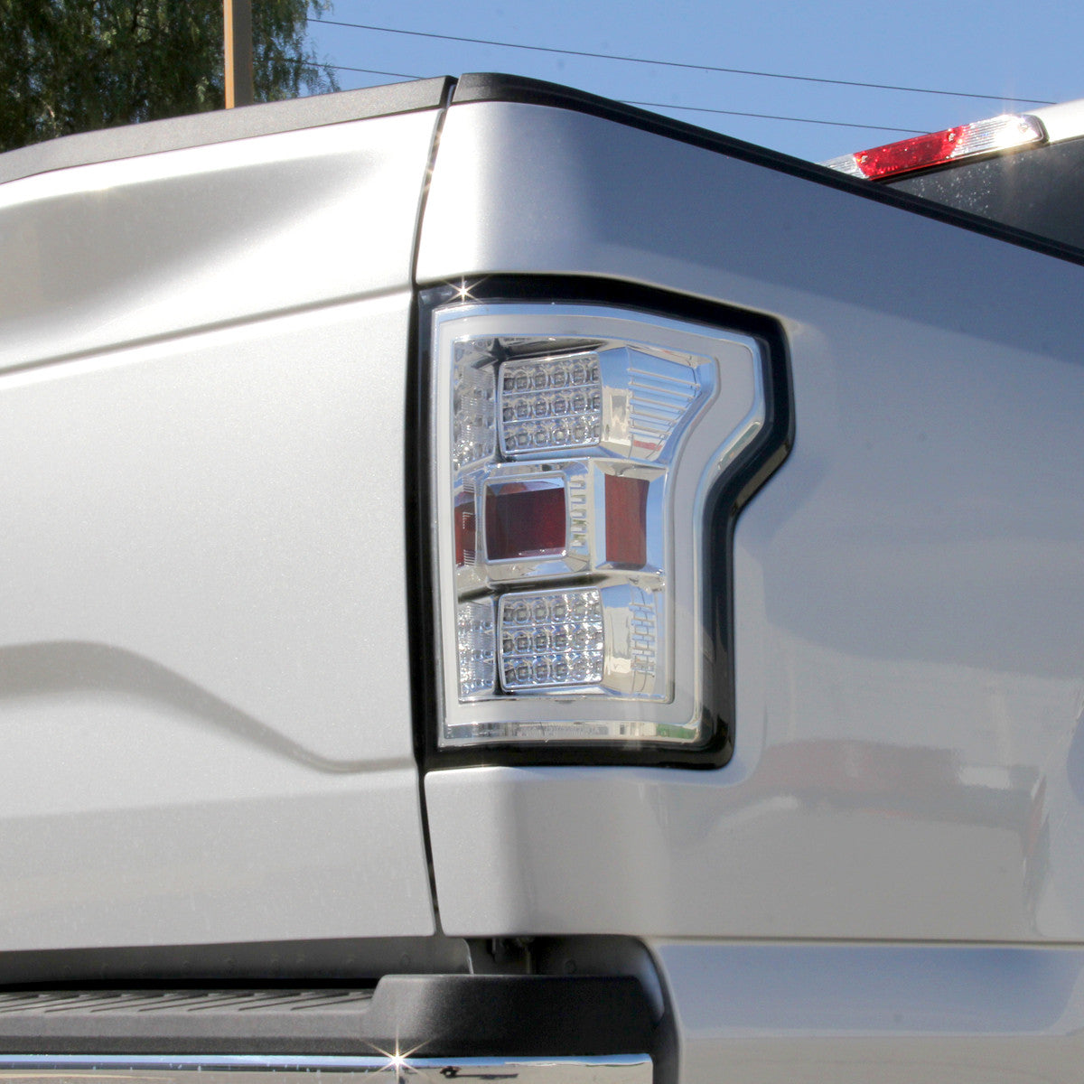 Spec-D Tuning - 2015-2017 Ford F-150 Chrome LED Tail Lights - LT-F15015CLED-TM