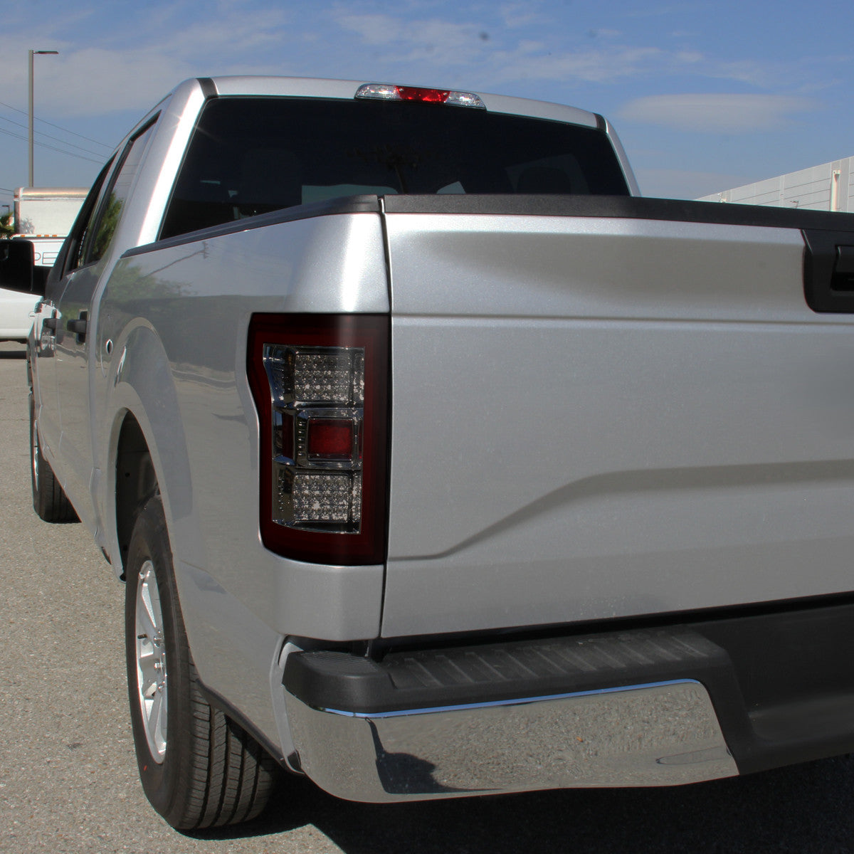 Spec-D Tuning - 2015-2017 Ford F-150 Smoked LED Tail Lights - LT-F15015RGLED-TM