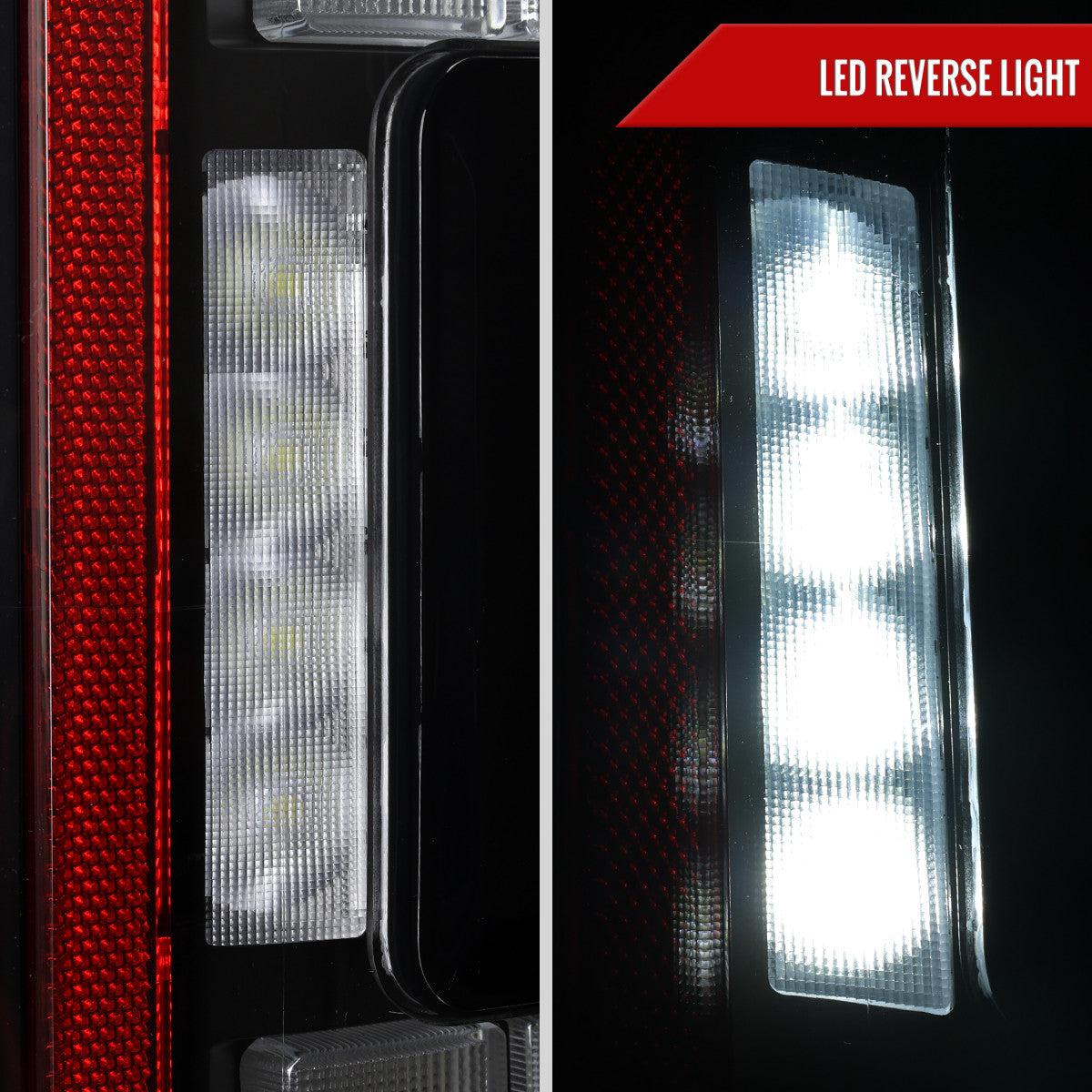 Spec-D Tuning - 2021–2023 Ford F-150 LED Tail Lights w/ Switchback Sequential Turn Signals (Matte Black Housing / Clear Lens) - LT-F15021JMLED-SQ-RS