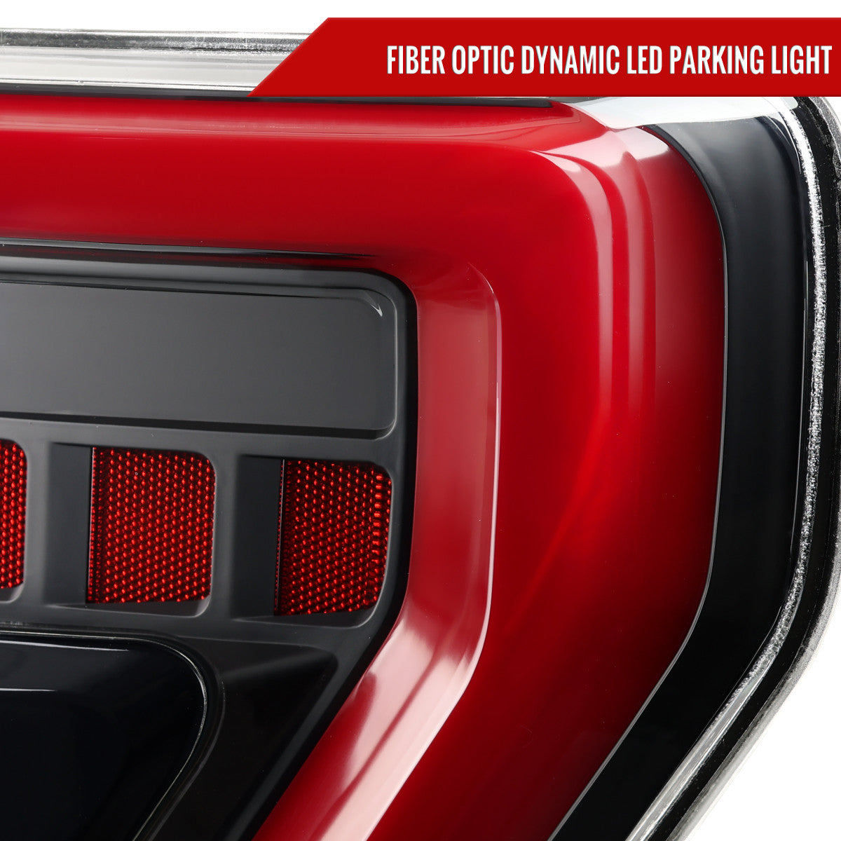 Spec-D Tuning - 2021–2023 Ford F-150 Red LED Tail Lights w/ Switchback Sequential Turn Signals (Matte Black Housing / Clear Lens) - LT-F15021JRLED-SQ-RS