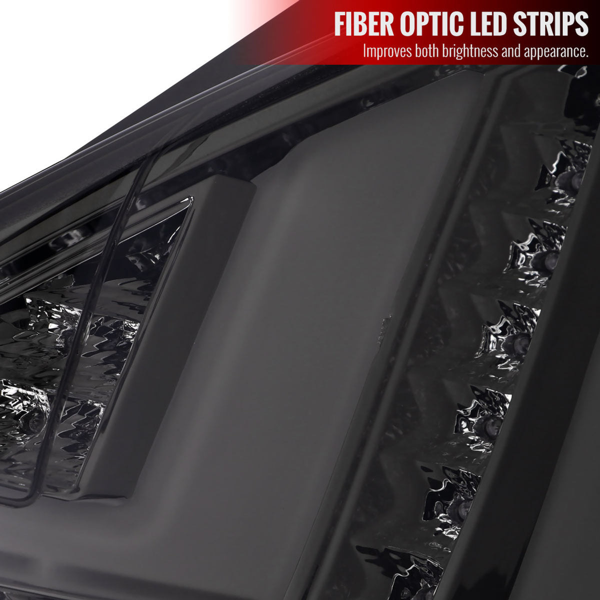 Spec-D 14-19 Ford Fiesta Hatchback LED Bar Tail Light - New - No repining Required -Chrome Housing-Smoke Lens