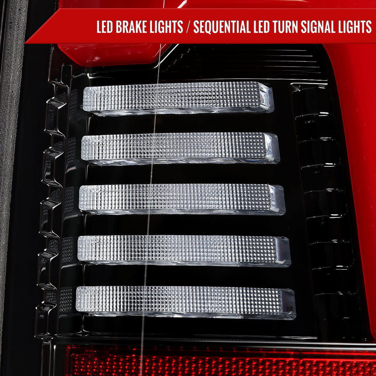 Spec-D Tuning - 2019-2024 Dodge RAM 2500/3500 LED Sequential Signal Tail Lights (Jet Black Housing / Clear Lens) - LT-RAM1925BKLD-SQ-RS