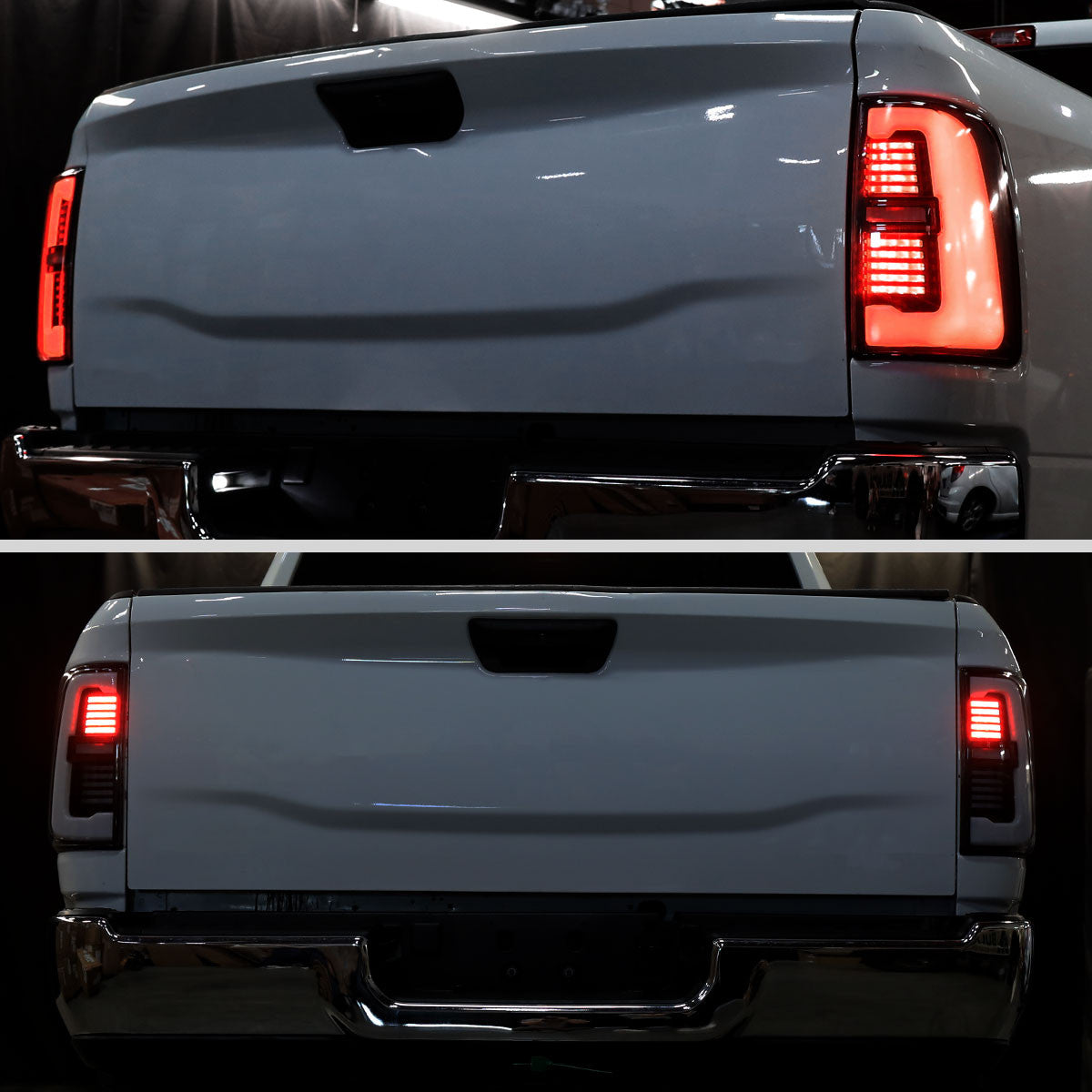 Spec-D Tuning - 2019-2024 Dodge RAM 2500/3500 LED Sequential Signal Tail Lights (Matte Black Housing / Clear Lens) - LT-RAM1925JMLD-SQ-RS