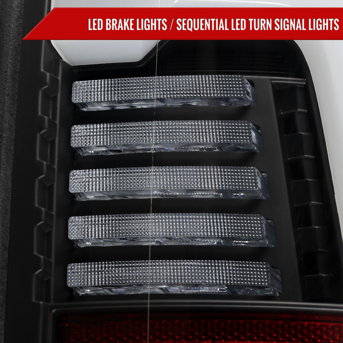 Spec-D Tuning - 2019-2024 Dodge RAM 2500/3500 LED Sequential Signal Tail Lights (Matte Black Housing / Clear Lens) - LT-RAM1925JMLD-SQ-RS