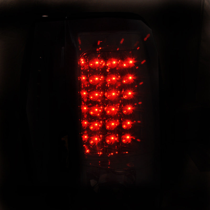 Spec-D Tuning - 2003-2006 Chevrolet Silverado LED Tail Lights (Chrome Housing/Smoked Lens) - LT-SIV03GLED-TM