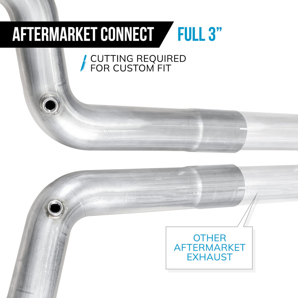 Stainless Works - 2015-2026 Mustang GT Lead Pipe Kit: Aftermarket Connect - M15LDSLG