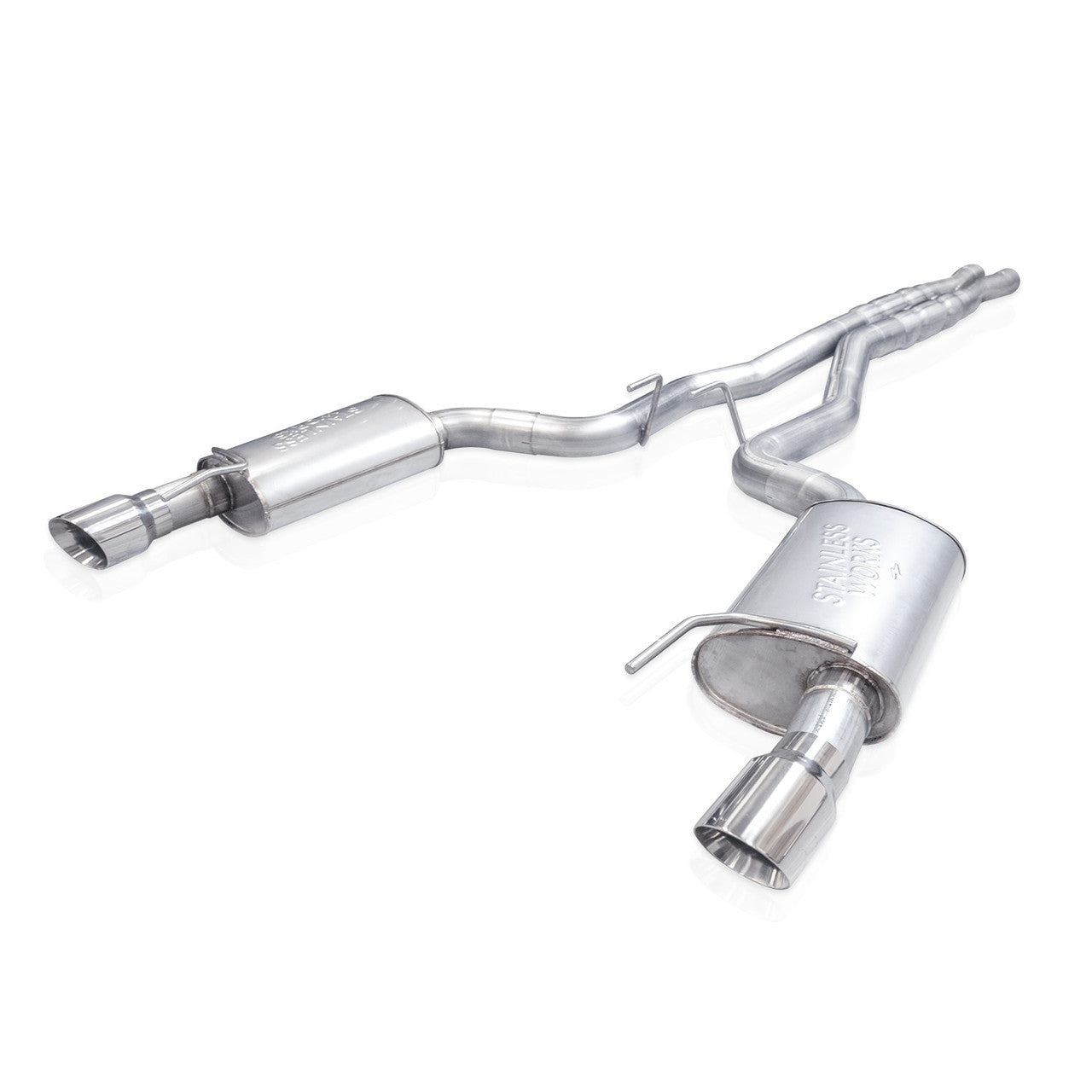 Stainless Works - 2024-26 Mustang GT Catback Dual Tips - M24CBXPCL