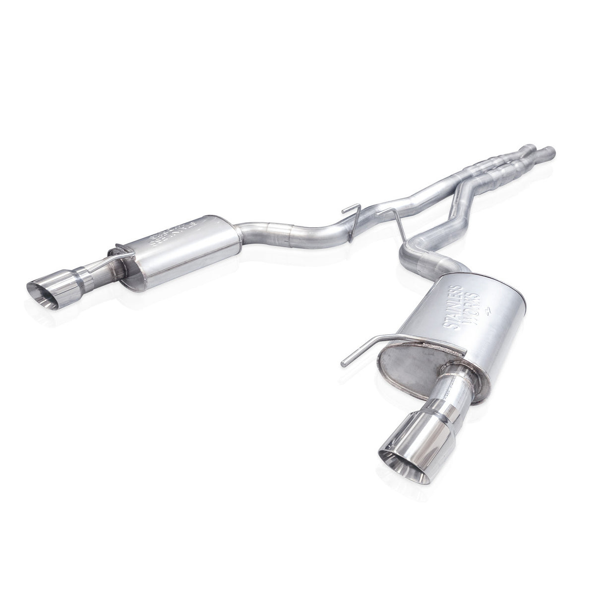 Stainless Works - 2024-26 Mustang GT Catback Dual Tips - M24CBXFCL