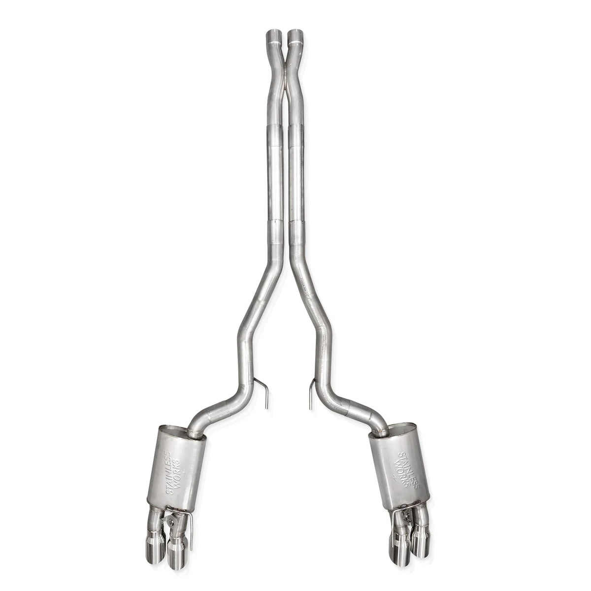 Stainless Works - 2024-26 Mustang GT Catback Quad Tips - M24QUADXPCR