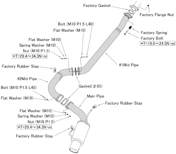 HKS RACING MUFFLER WRX STI SEDAN 11-14 USA