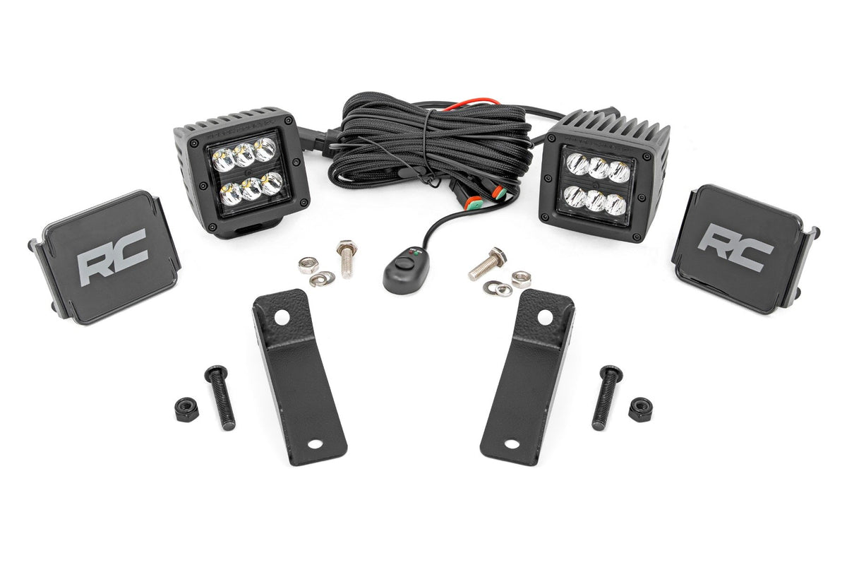 LED Light | Rear Mount | 2&quot; Black Pair | Spot | Can-Am Maverick Sport
