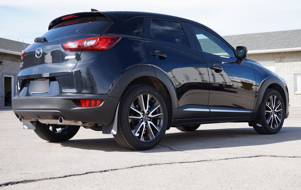 RokBlokz - Mazda CX-3 2016-2021 Rally Mud Flaps for 2016-2021 Mazda CX 3 - front view