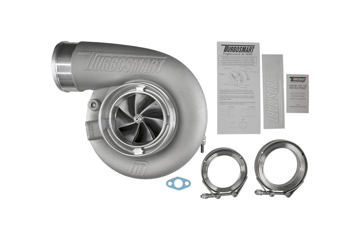 Turbosmart 7675 Pro T4 Divided 1.28AR Externally Wastegated Water Cooled TS-2 Turbocharger - TS-2-7675CP-D4128E