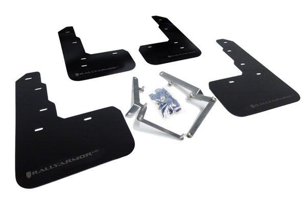 Rally Armor 17-21 Honda Civic Type R Black UR Mud Flap w/ Dark Grey Logo - MF47-UR-BLK/DGRY for 2017-2022 Honda Civic Type R 