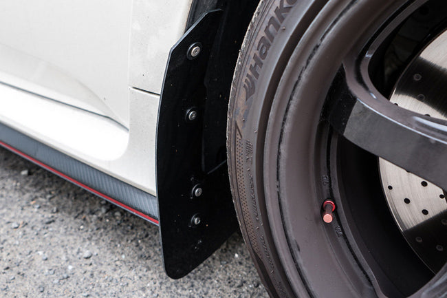 Rally Armor 17-21 Honda Civic Type R Black UR Mud Flap w/ Dark Grey Logo - MF47-UR-BLK/DGRY