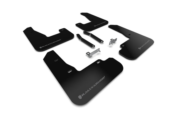 Rally Armor 19-21 Hyundai Elantra N Line Black UR Mud Flap w/ Grey Logo - MF59-UR-BLK/GRY for 2019-2020 Hyundai Elantra GT - 