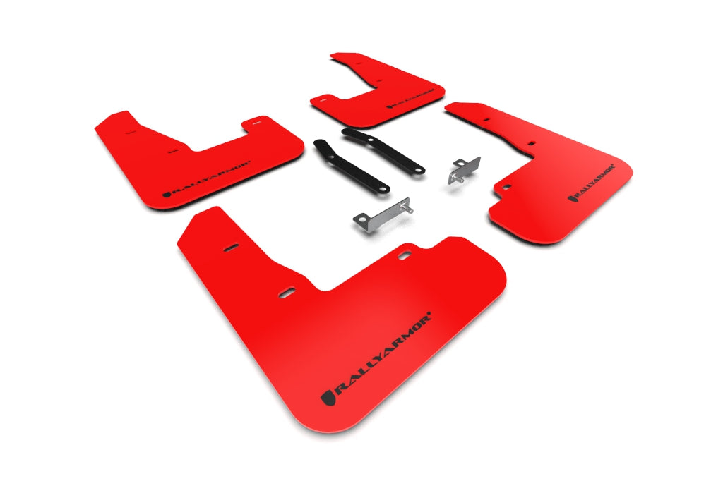 Rally Armor 19-21 Hyundai Elantra GT N Line/i30 Red UR Mud Flap w/Black Logo - MF59-UR-RD/BLK for 2019-2020 Hyundai Elantra G