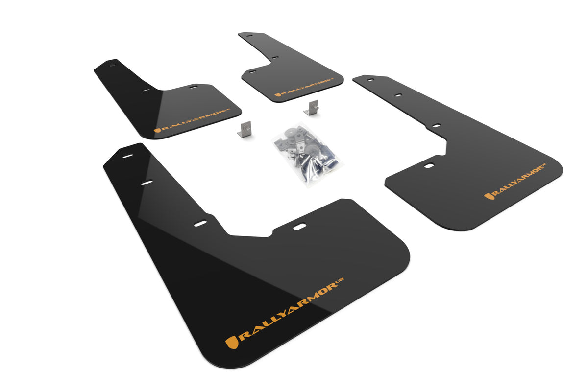 Rally Armor 2022 Subaru Outback Wilderness Black Mud Flap Wild Orange Logo - MF76-UR-BLK/WOR for 2022-2025 Subaru Outback - f