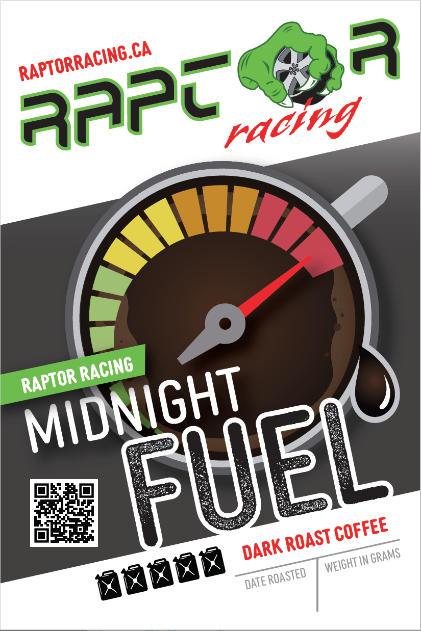 Raptor Racing - Midnight Fuel - Dark Roast Coffee - 454g (1lbs)