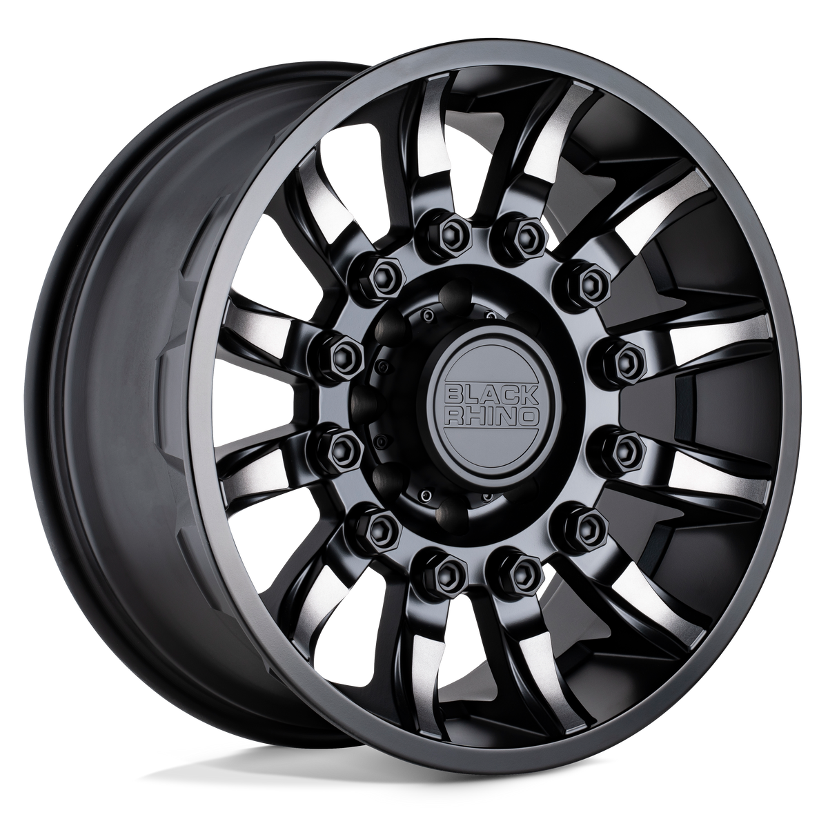 Black Rhino Hard Alloys Mission 20X9 5X127 +2MM Matte Black W/ Machined Tint