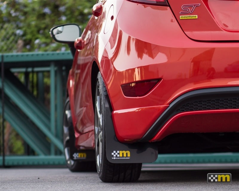 Clearance - mountune / Rally Armor 14-19 Ford Fiesta ST Mud Flap Set – Yellow (5 Door), 7064-MF-AA