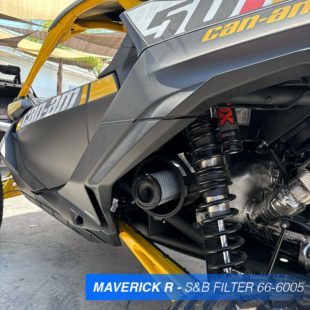 S&amp;B REPLACEMENT FILTER FOR 2017-2025 CAN-AM MAVERICK X3, 2024 MAVERICK R, 2021-2025 COMMANDER, SPORT 1000R - 66-6005