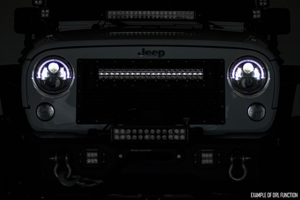 Rough Country - Mesh Grille - 30" Dual Row LED - Black Ser - Ford F-150 2WD/4WD (2015-2017) - 70193DRL for 2015-2017 Ford F 1