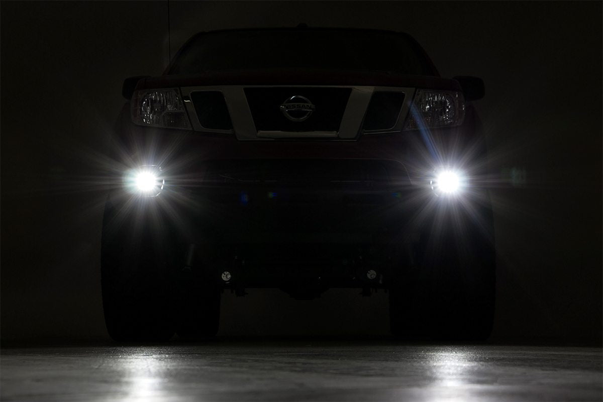 Rough Country - LED Light Kit - Fog Mount - 2" Black Pair - Spot - Nissan Frontier (05-20) - 71023 for 2005-2020 Nissan Front