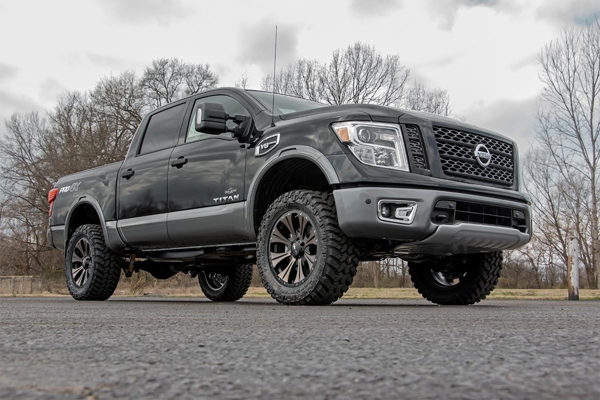 Rough Country - 3 Inch Lift Kit - N3 Struts & Shocks - Nissan Titan 4WD (2017-2024) - 83431 by Rough Country - angle view