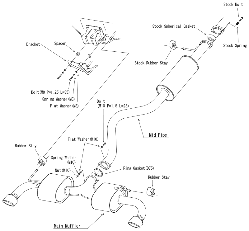 HKS Super Turbo Muffler GR Yaris - 31029-AT017
