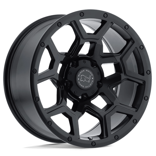 Black Rhino Hard Alloys Overland 17X9.5 6X139.7 +6MM Matte Black