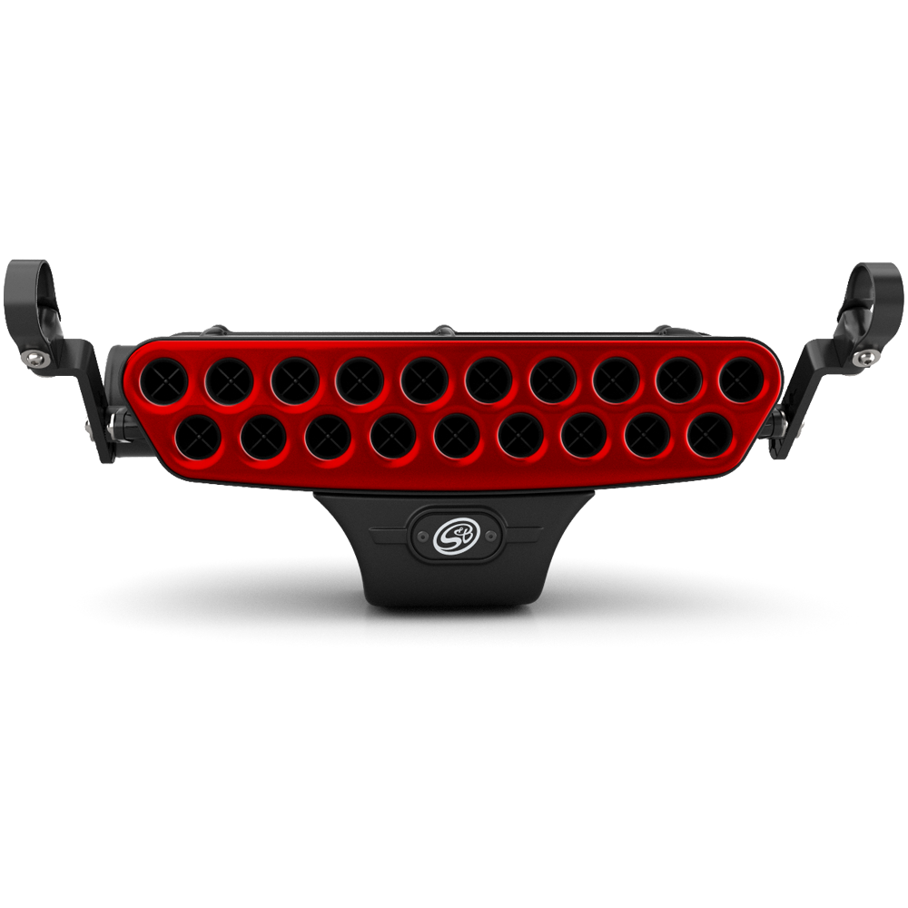 S&amp;B Stainless Steel Faceplate (Red) - V1 Particle Separator Only - 76-3002