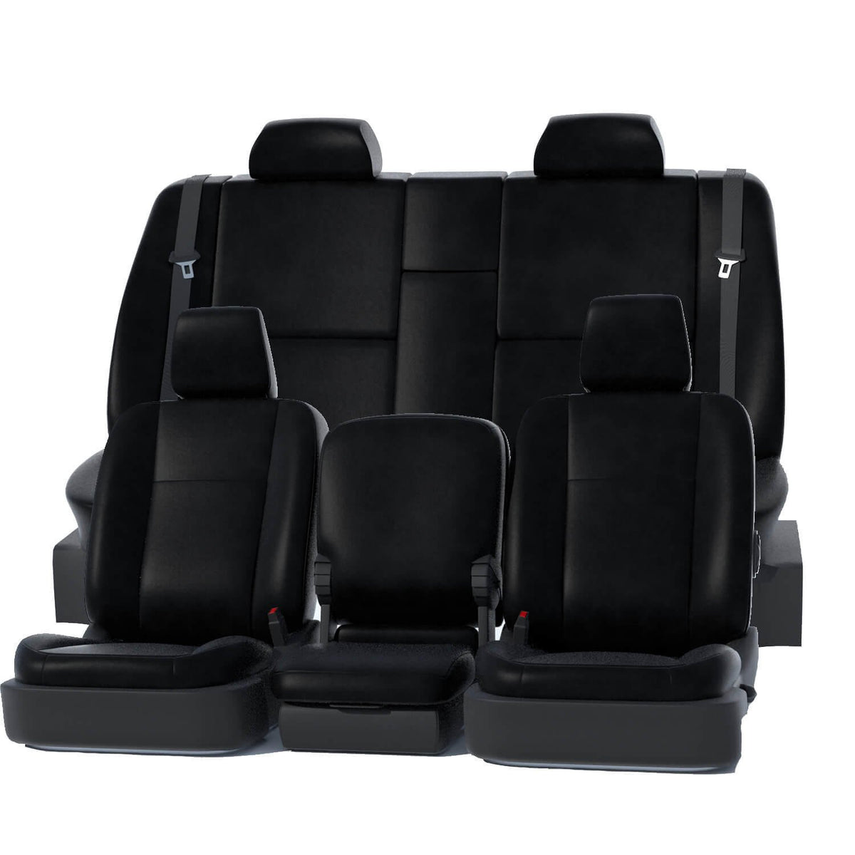 Covercraft 2025 Ford Explorer Leatherette Custom Front Row Seat Covers - Black - GTF4441ABLTBK