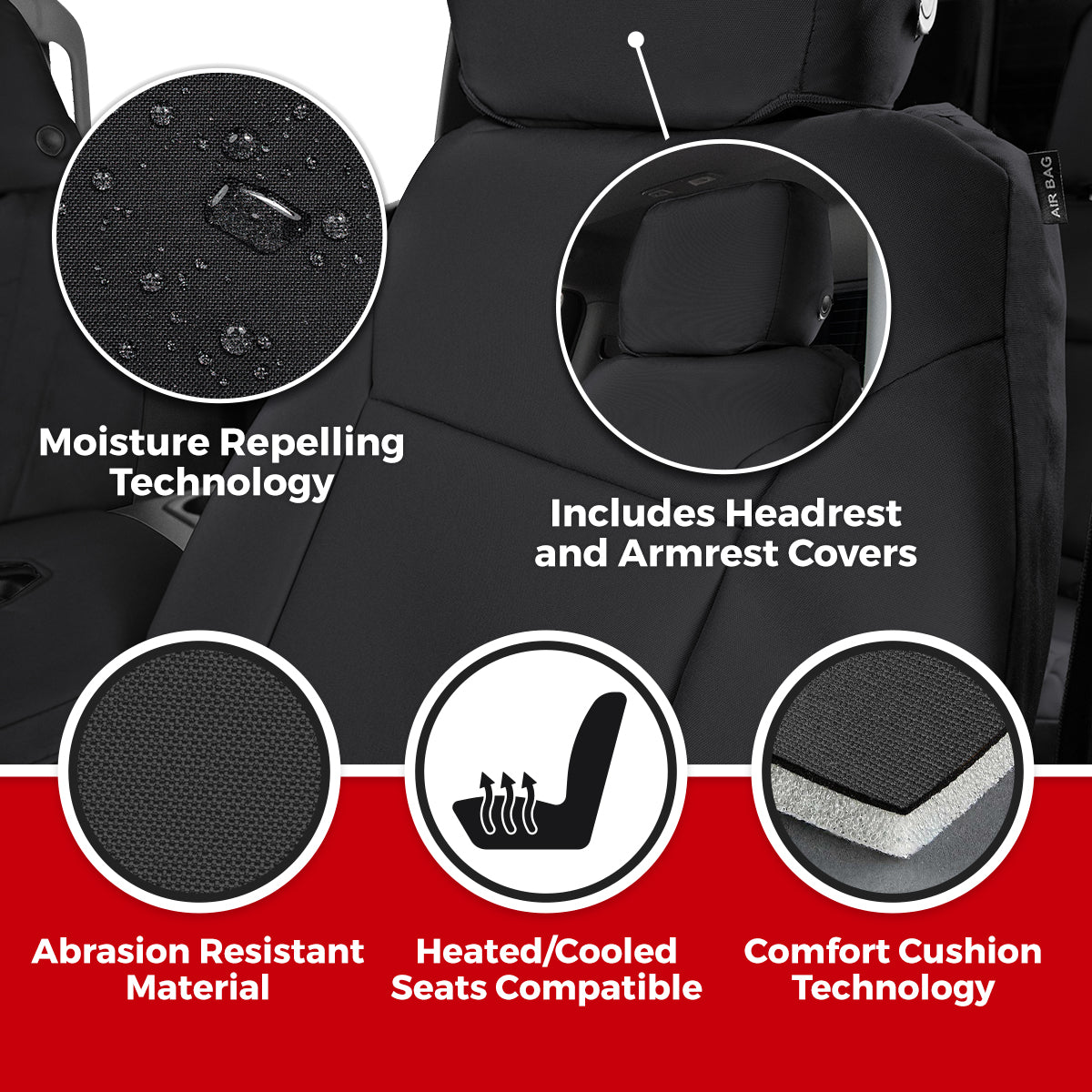 Covercraft 24-26 Toyota Grand Highlander Endura PrecisionFit Custom Second Row Seat Covers - GTT4578ENRB