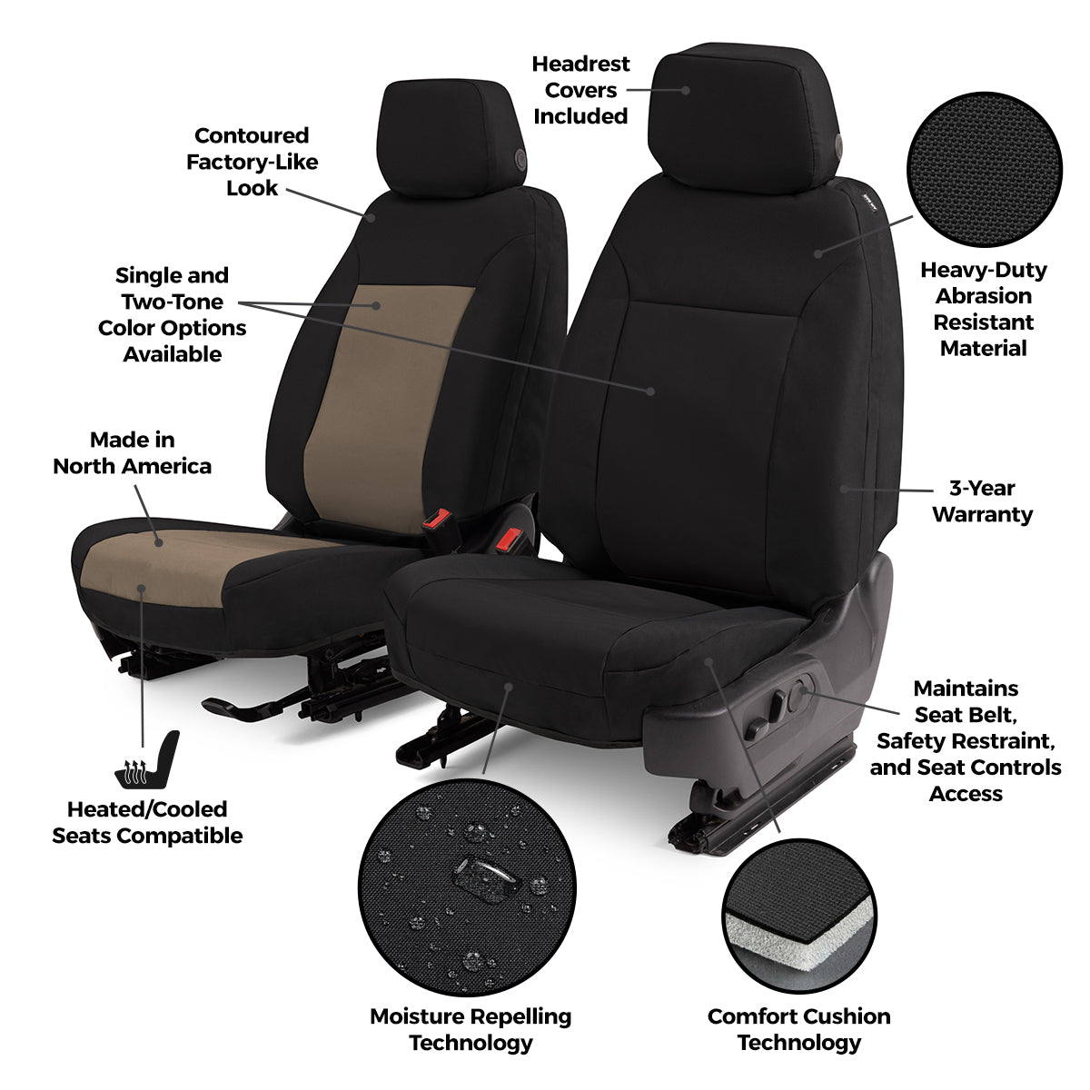 Covercraft 23-26 Toyota Corolla Endura PrecisionFit Custom Second Row Seat Covers - GTT4529ENSC