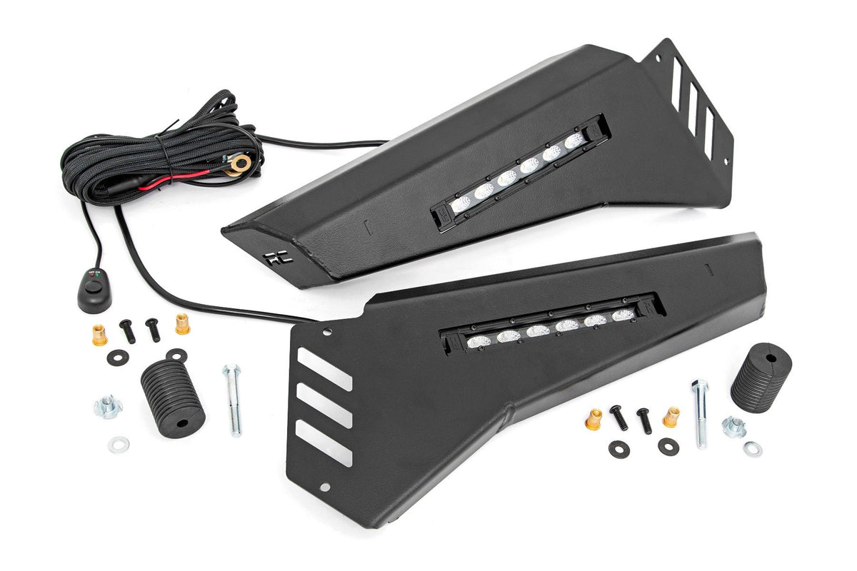 Bumper Wings | 6&quot; Black Slimline LED Pair | Polaris Ranger 1000/Ranger XP 900/1000
