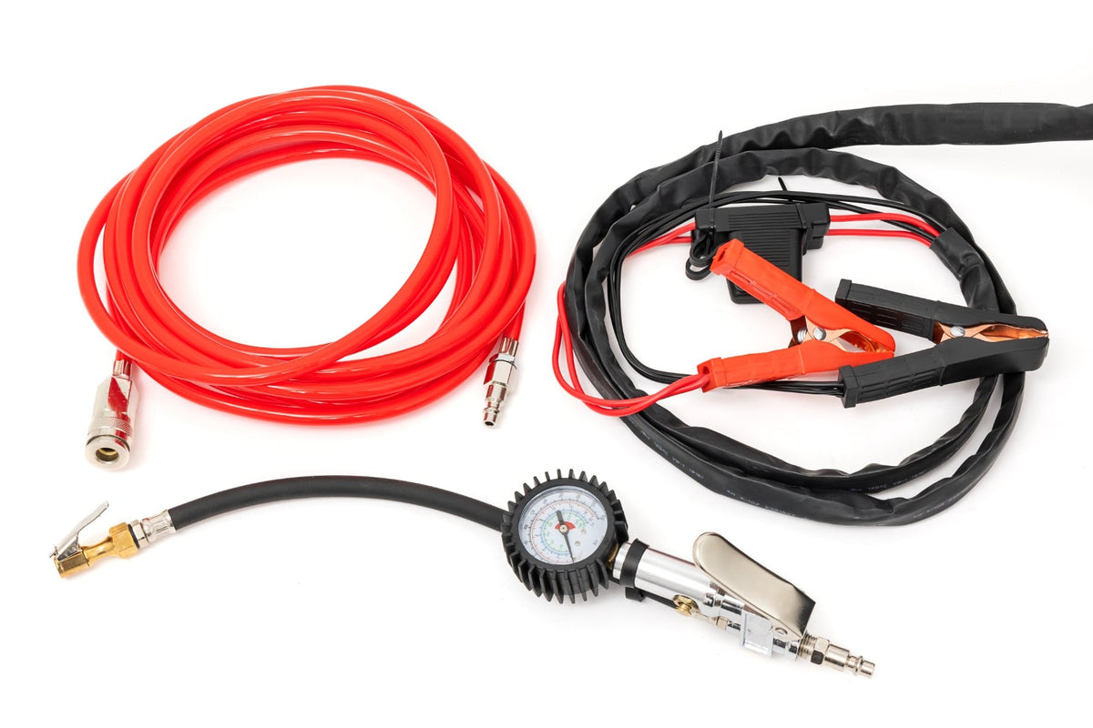 Rough Country - Portable Twin Motor Air Compressor w/Carry Case - 12 Volt - 150PSI - 6.16 CFM - RS208A by Rough Country - alt