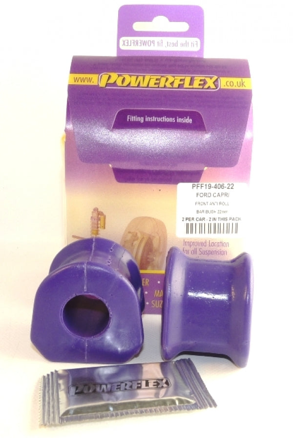 Powerflex - Ford Escort Mk3 / Mk4 / Ford Capri Front Sway Bar Bushings - 22mm - PFF19-406-22