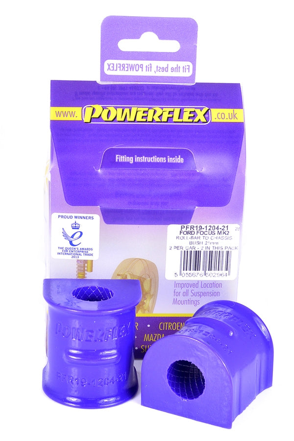Powerflex - Ford Focus Mk2, Mk3 / Volvo C30, S40, V50 / Mazda 3 Sway Bar To Chassis Bushing - 21 mm - PFR19-1204-21
