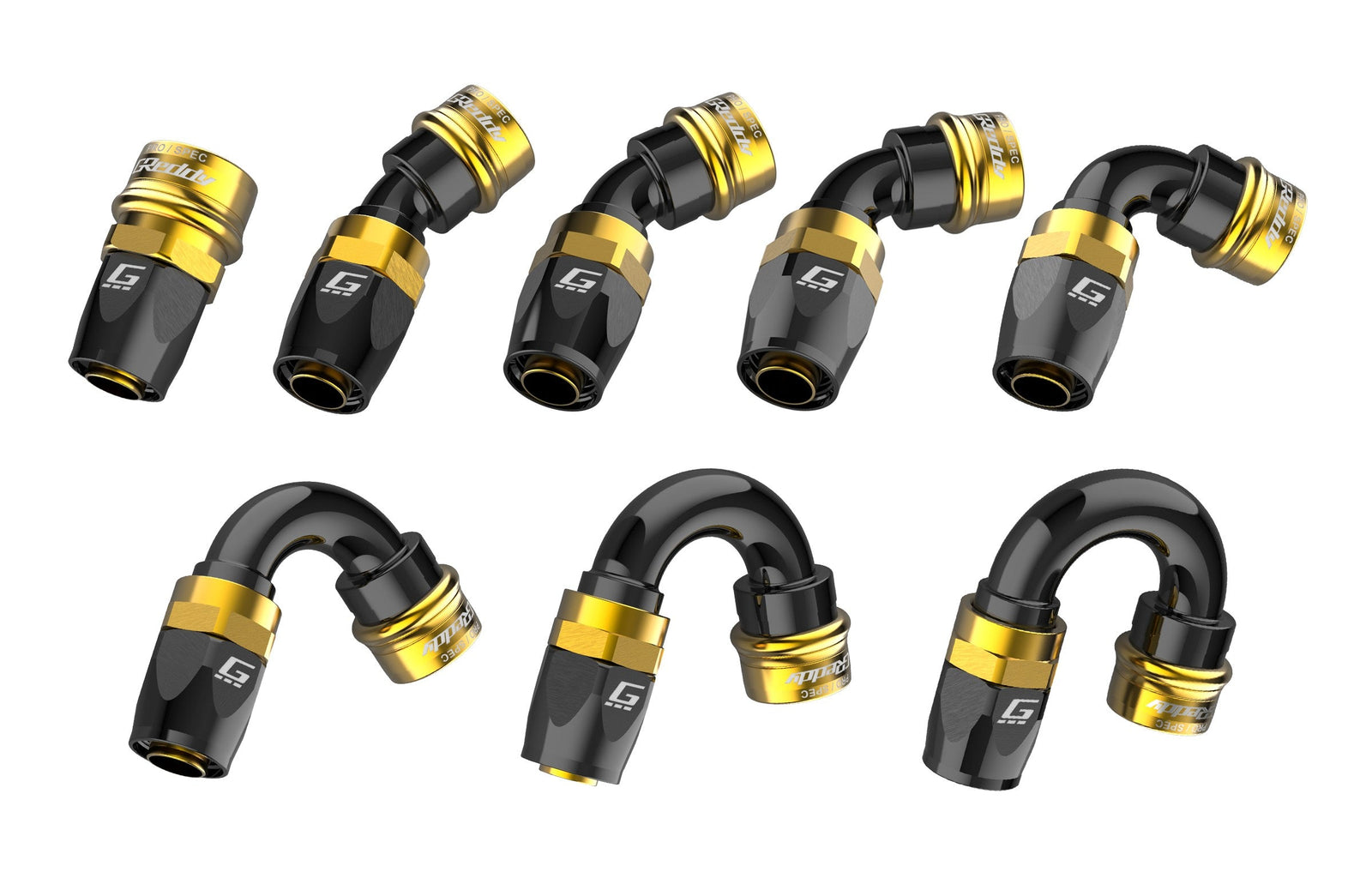 GReddy - GReddy PRO/SPEC -10 Quick-Release Swivel Hose End(s) - Black / Gold anodized - 12871001