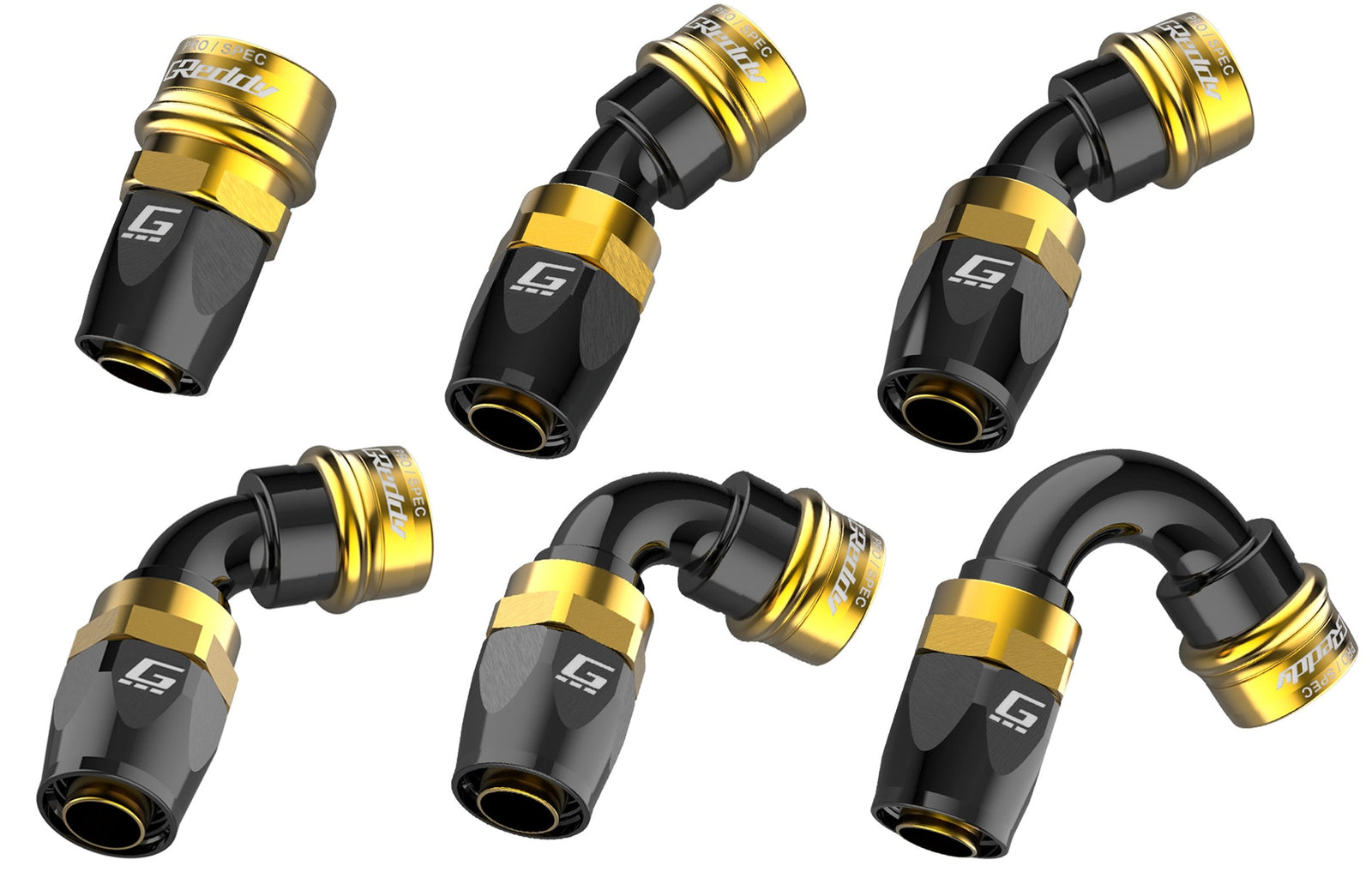 GReddy - GReddy PRO/SPEC -16 Quick-Release Swivel Hose End(s) - Black / Gold anodized - 12861690