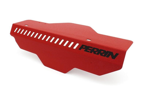 Perrin Subaru Red Pulley Cover EJ - PSP-ENG-150RD for 2008-2021 Subaru WRX STI - front view