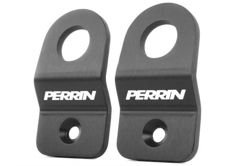 Perrin 08+ Subaru WRX/STi Black Upper Radiator Bracket Set - PSP-ENG-521BK