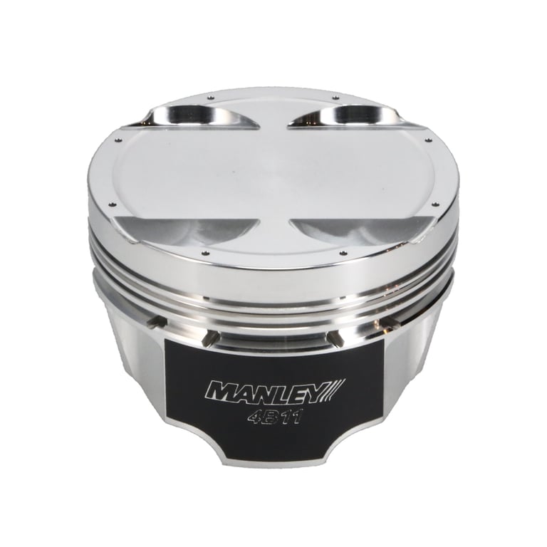 Manley Mitsubishi 4B11 86mm Bore 9.0:1 CR -5cc Dish Turbo Tuff Piston Set w/ Rings - 624300CE-4