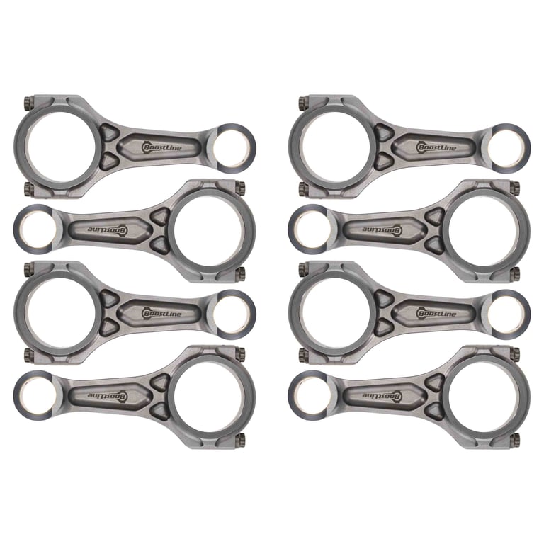 BoostLine 01-10 (11-12 LML) GM Duramax 6.6L Diesel 6.418in Connecting Rod Kit Tapered Pin End - GM6418-358