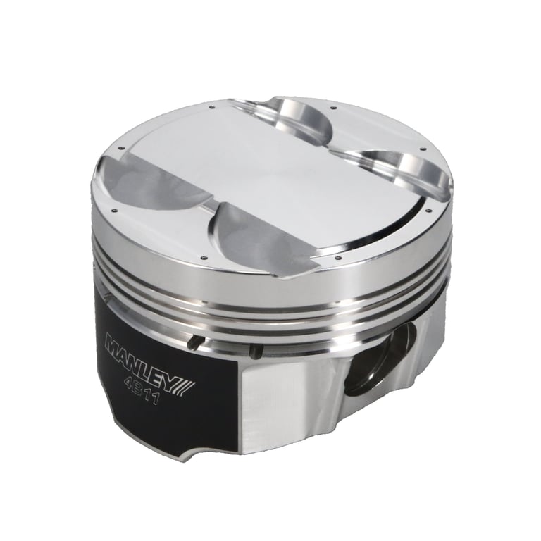 Manley Mitsubishi 4B11 86.5mm Bore 9.0:1 CR -5cc Dish Turbo Tuff Piston Set w/ Rings - 614205CE-4
