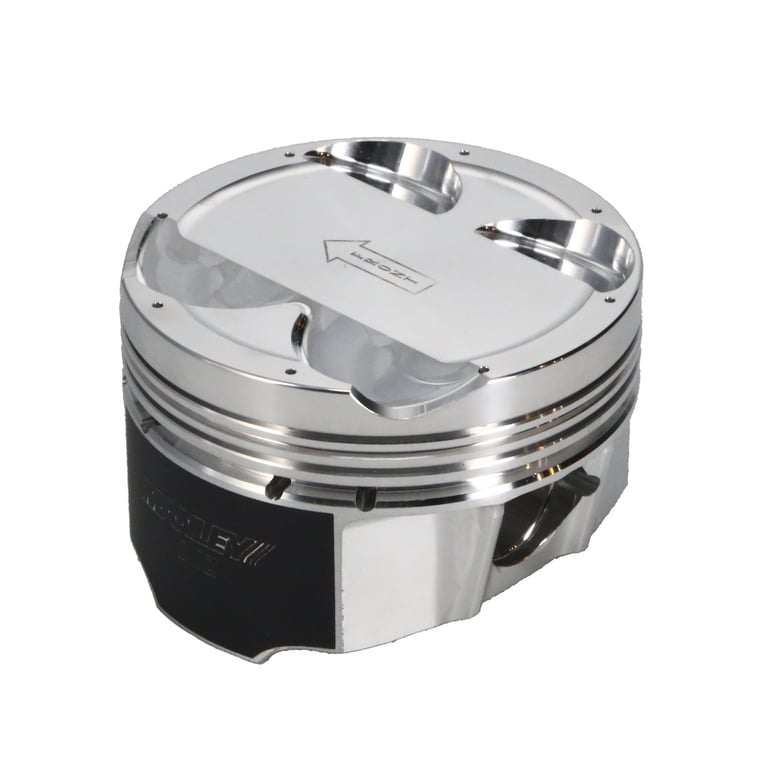 Manley Toyota 2JZGTE 94mm Stroke 87.00mm Bore -6cc Dish 10:1 CR Turbo Tuff Piston Set w/ Rings - 629310CE-6