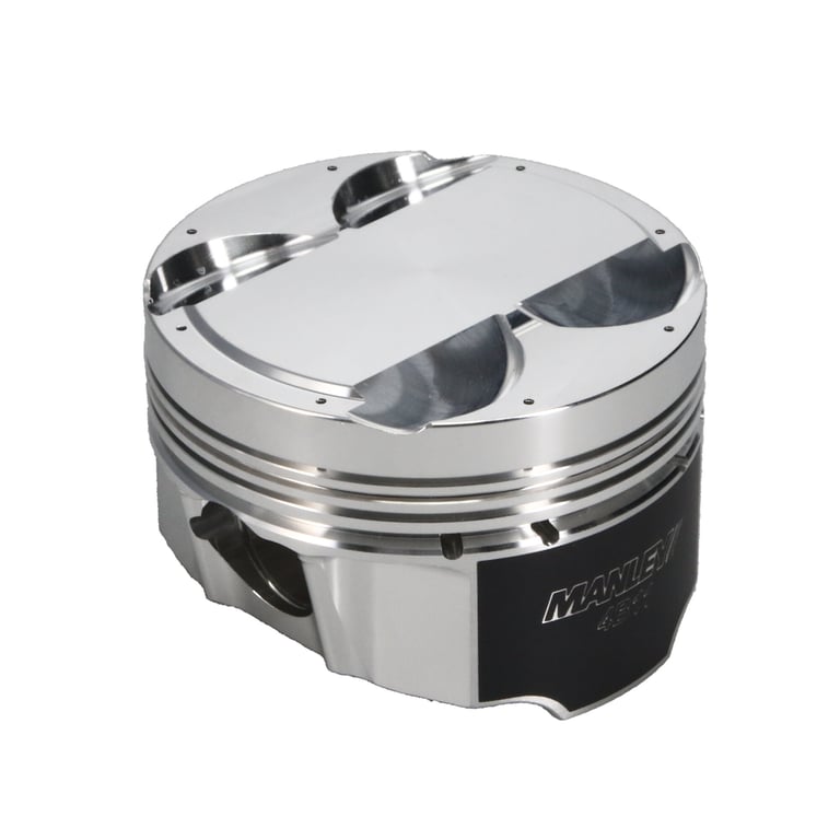 Manley Mitsubishi 4B11 86.5mm Bore 9.0:1 CR -5cc Dish Turbo Tuff Piston Set w/ Rings - 614205CE-4