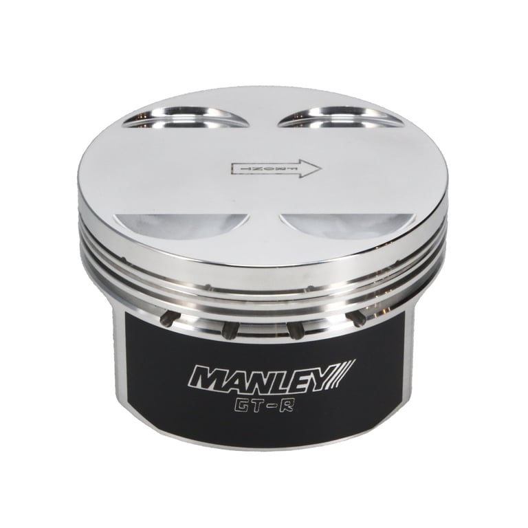 Manley Nissan GTR VR38DETT 98mm Bore 88.4mm Stroke -2cc Dish Turbo Tuff Piston Set w/ Rings - 641000CE-6